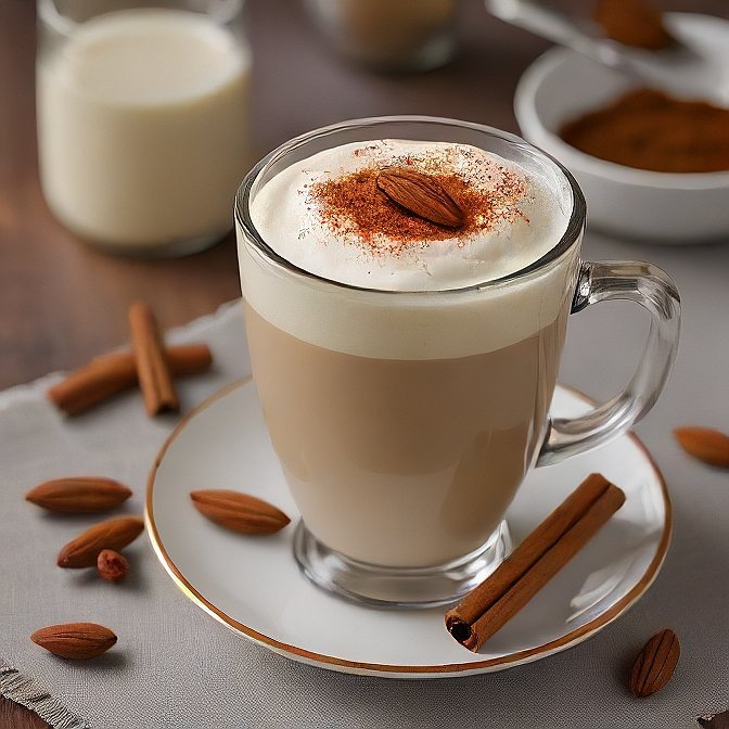 Almond Milk Coffee with Cinnamon