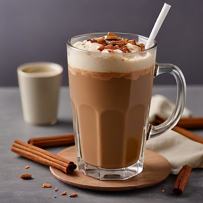 Almond Milk Coffee with Cinnamon